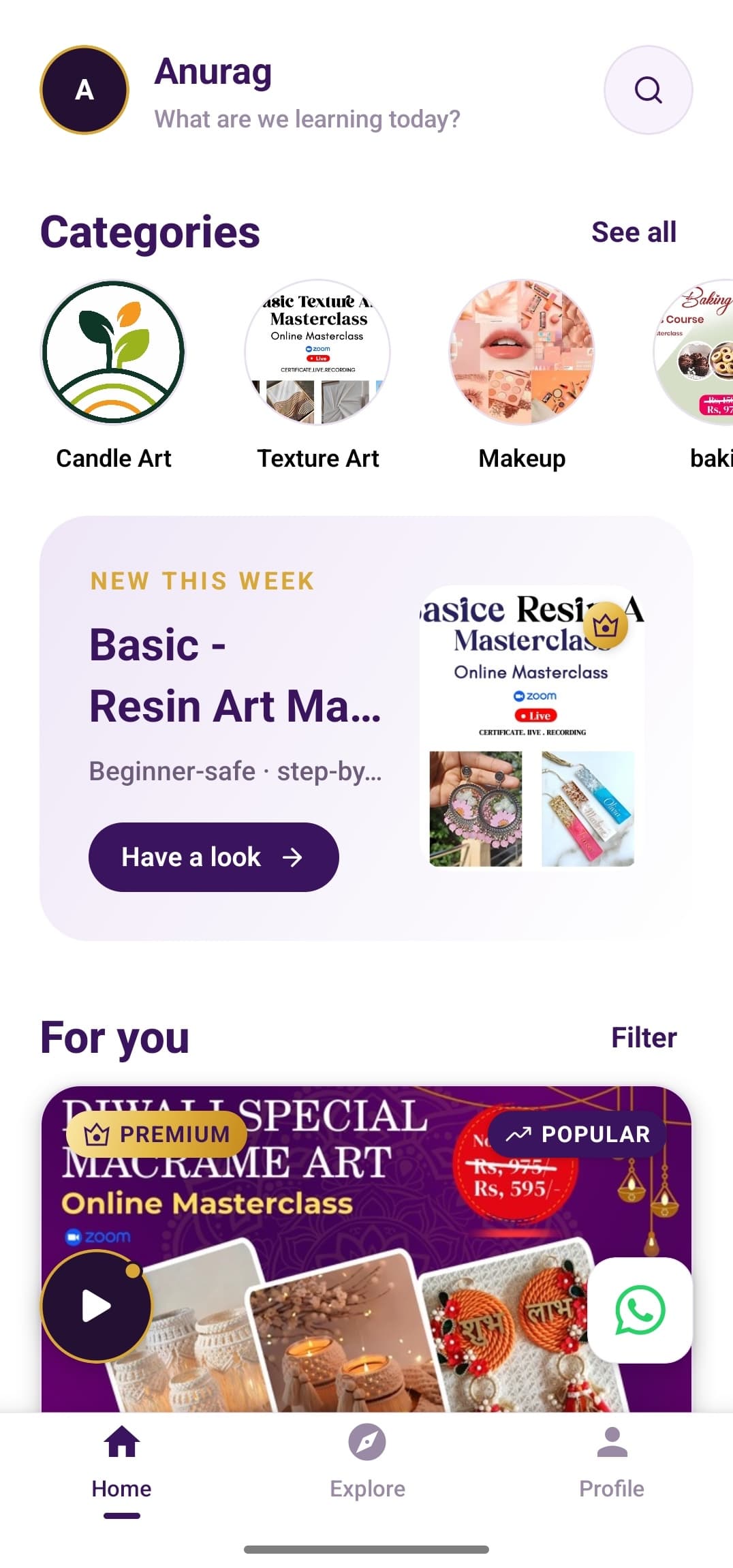 Acadma app
